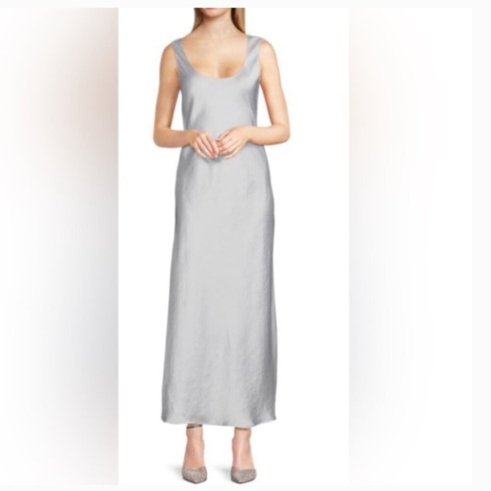 Theory Hydrangea Crushed Satin Dress